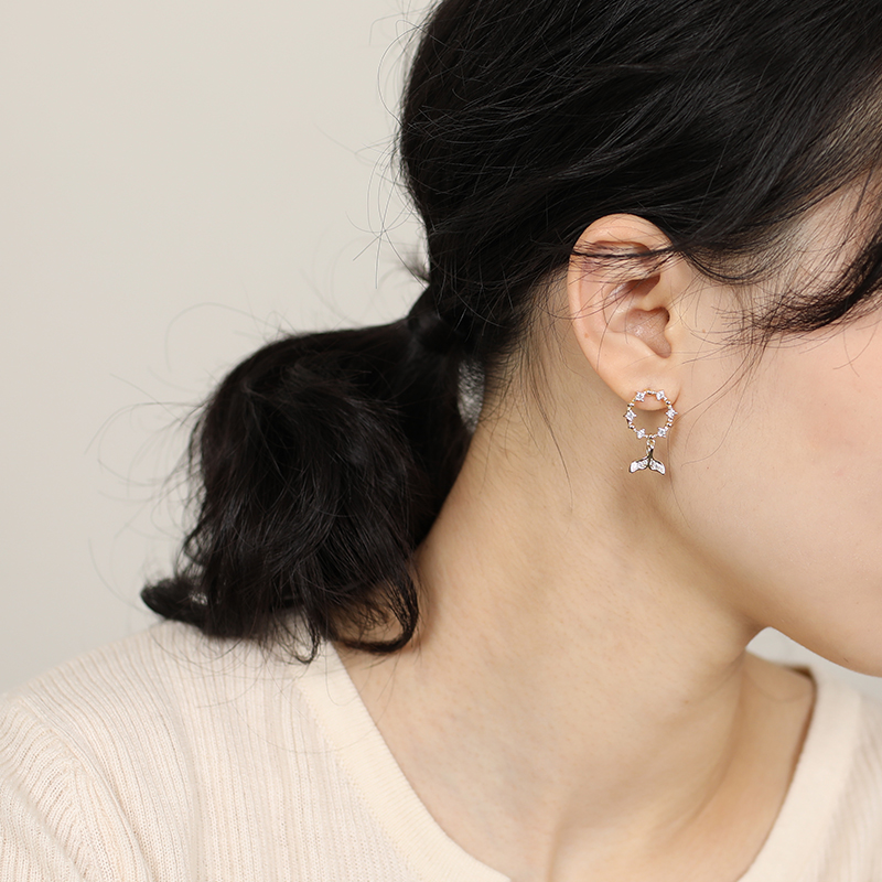 耳夹女无耳洞圆环圆圈鱼尾耳钉设计感蚊香盘耳环气质精致高级耳饰