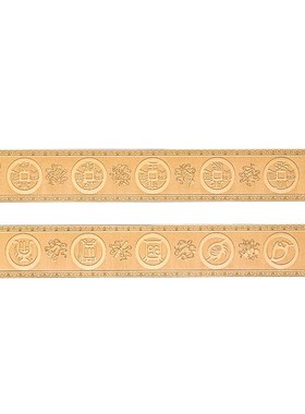 纯黄铜三才五帝尺五岳真形图印实心古铜尺大门对门压门槛摆件挂件