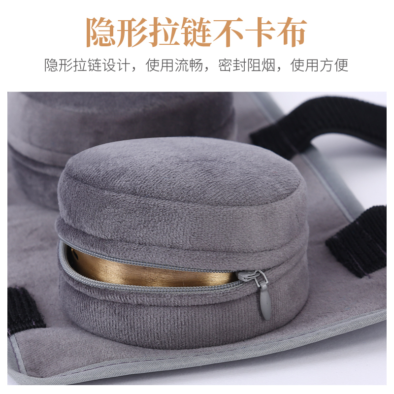 前胸后背无烟纯铜艾灸盒随身灸家用温灸器背部温灸罐熏蒸热敷包