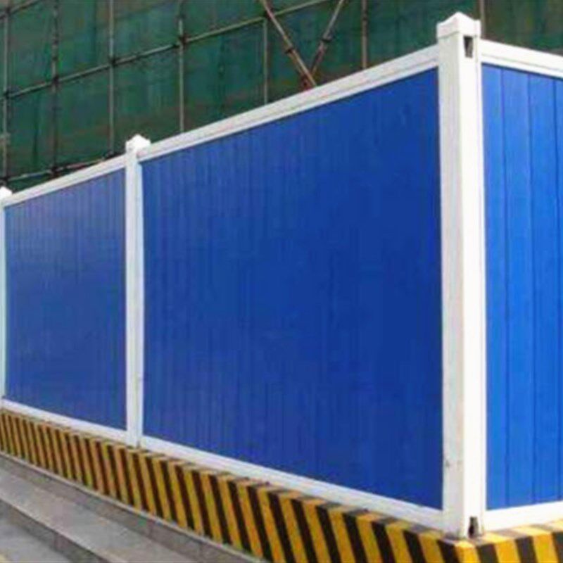 施工围蔽pvc围挡彩钢围档夹芯板道路工地施工临时围蔽墙安全护栏