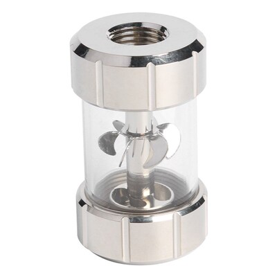 Computer Water Cooling Flow Meter Metal PC Cooler Radiator S