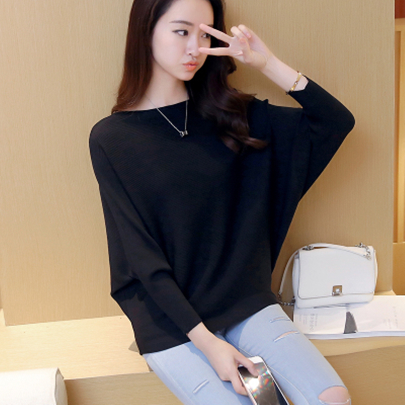 孕妇长款毛衣中网红打底衫春秋外2023款蝠L新款衫针新蝙松宽衣冬
