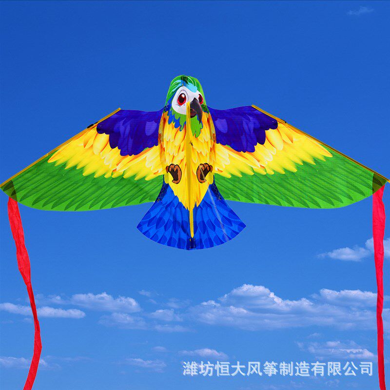 儿童风筝 鹦鹉风筝  卡通动物d风筝 多彩长尾风筝 kite