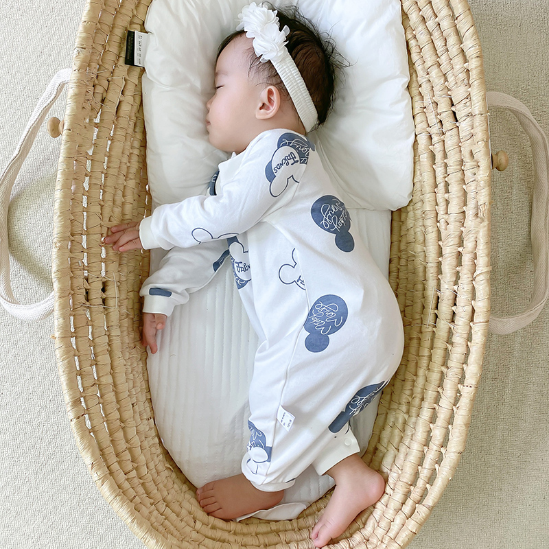 婴儿连体衣服春秋初生男宝宝夏季女款纯棉新生儿潮服睡衣满月套装