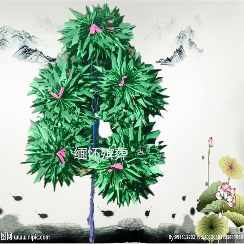 工厂销五朵金花 j塑料金花殡葬 花圈材料 纸扎祭祀用品花圈寿衣寿