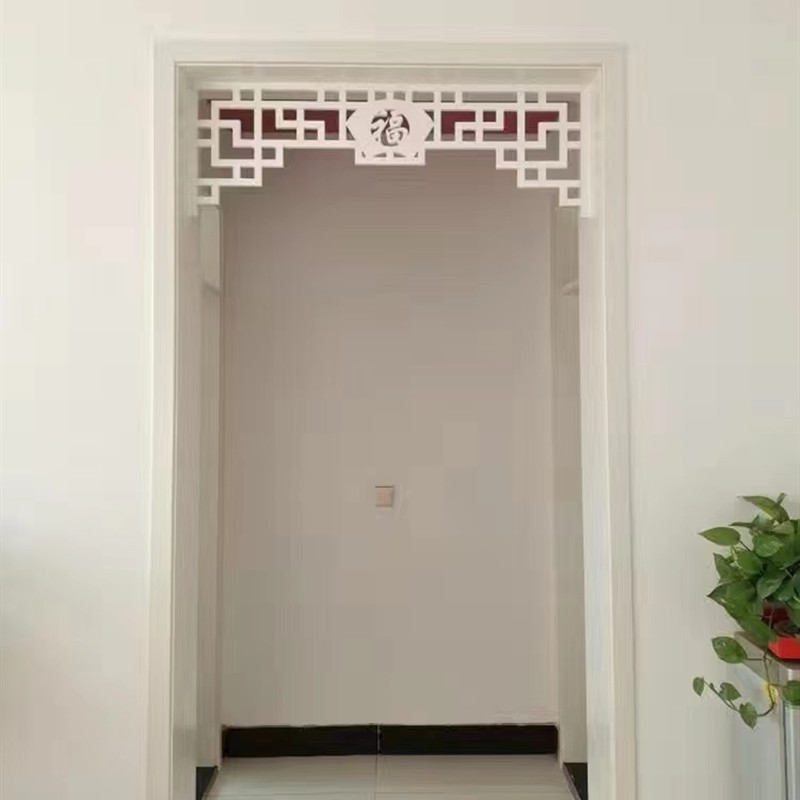 新品镂空门楣装饰门头客厅过道走廊横梁雕花遮挡pvc挂落 玄关隔断