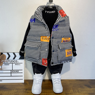 男童羽绒棉马甲儿童秋p冬装小女童外穿背心冬季加厚坎肩中小童上