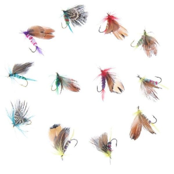 12Pcs/Set Iinsects Flieo Fly Fishing Lures aBit High Carbsn