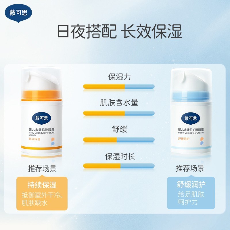 【姜十七推荐】戴可思早晚面霜婴儿金盏花护理面霜特润霜宝宝面霜