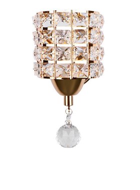 Modern Style Wall Lamp Cylinder Crystal Wall Light Holder Wi
