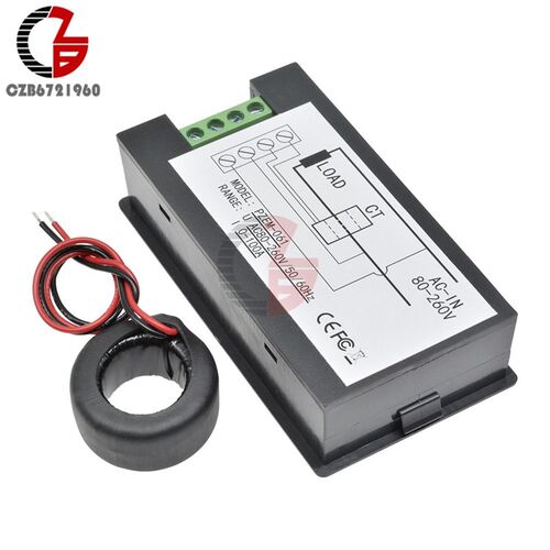 20A 50A 100A AC 80-260V DC 6.5-100V LCD Digital Voltmeter Am