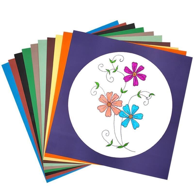 38边框正方形彩色硬卡圆美术绘画纸卡纸内卡纸手绘厚300彩色厘米,办公设备/耗材/相关服务,卡纸,淘宝优惠券,粉丝福利购,淘宝优惠卷