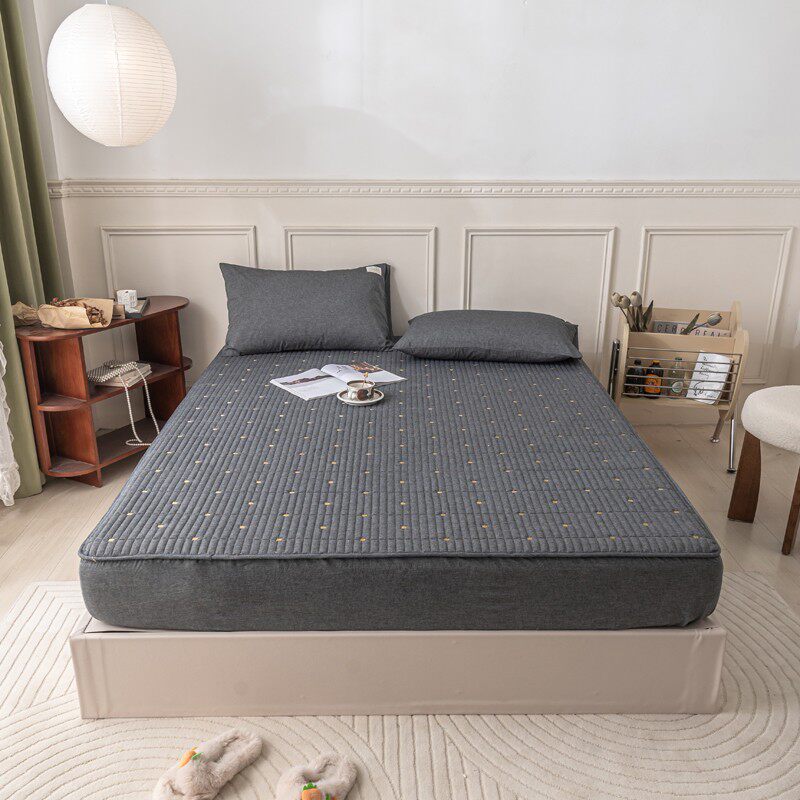 防水夹棉床笠隔尿床垫保护罩单件席梦思保护套防尘罩床罩2023新款