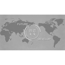 3d立体简约世界地图背景墙纸工业风科技公司前台办公室形象墙壁纸