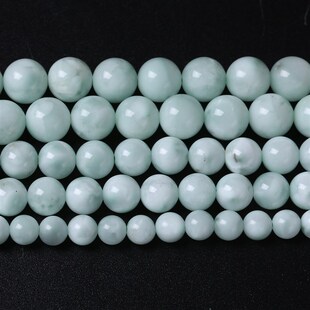 厂家直供 c天然天使石散珠 多米尼加绿海纹石串珠手链项链饰品配