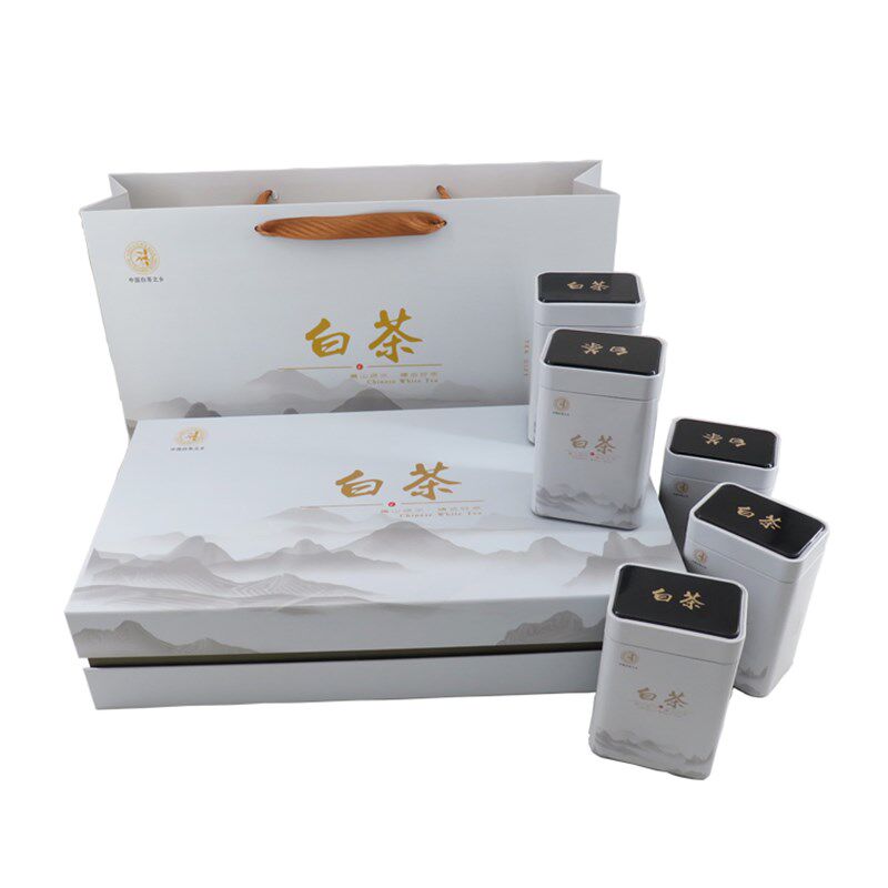 现货生态安吉白茶礼盒茶s叶包装盒高档春茶礼品盒5罐子半斤装套装