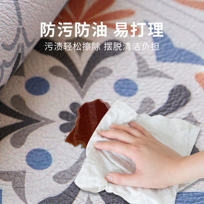 中式入户门地垫半圆形可裁剪进y门门口脚垫子可擦免洗皮革垫子地