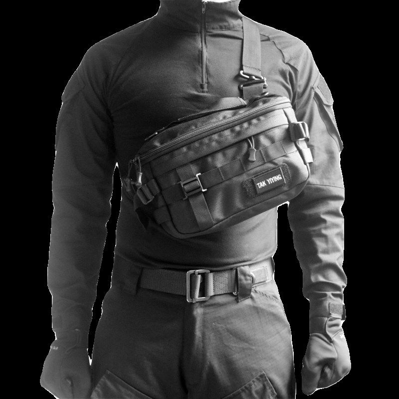 户外多功能腰包男斜挎单肩工具小背包骑行耐磨防水工地户外路亚包