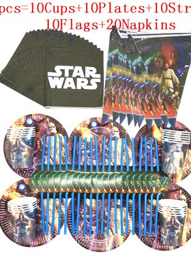 100pcs/90pcs Cartoon Star Wars Theme Cutlery Party Decorati