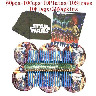 100pcs/90pcs Cartoon Star Wars Theme Cutlery Party Decorati