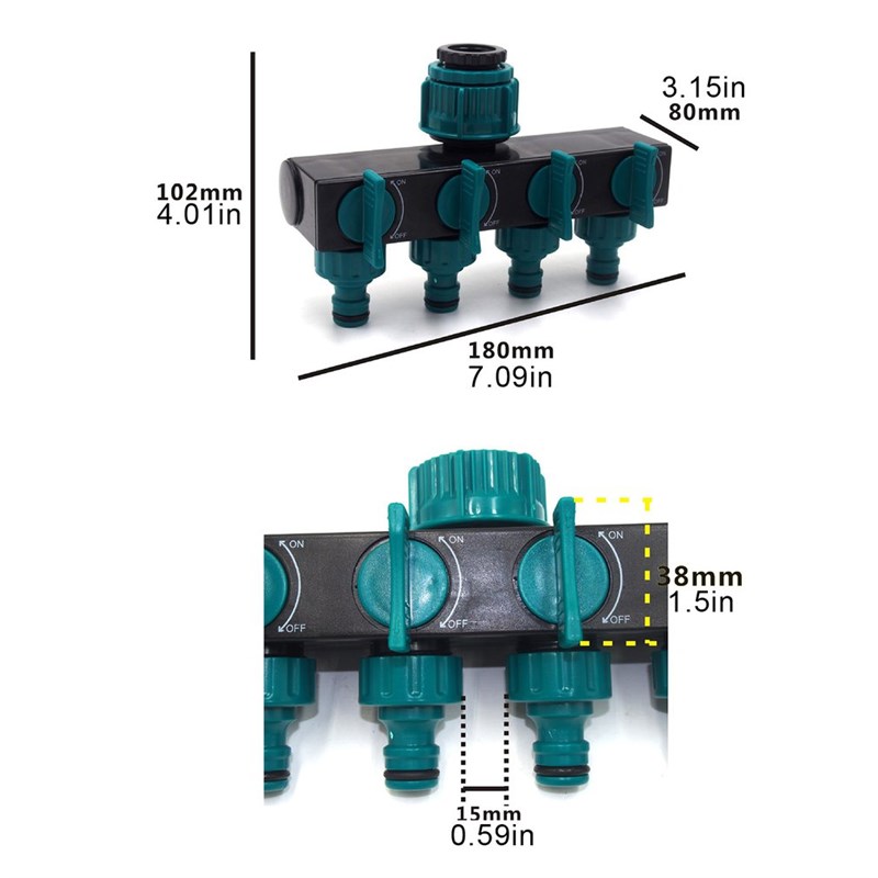 ucet Water Pipe Cennector OAee In Four Out Valvn Divorter