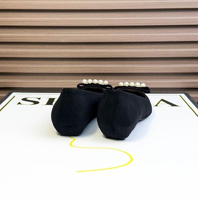 法式黑色软底工作职业浅口平底鞋女2024年新款秋绒面方头低跟单鞋