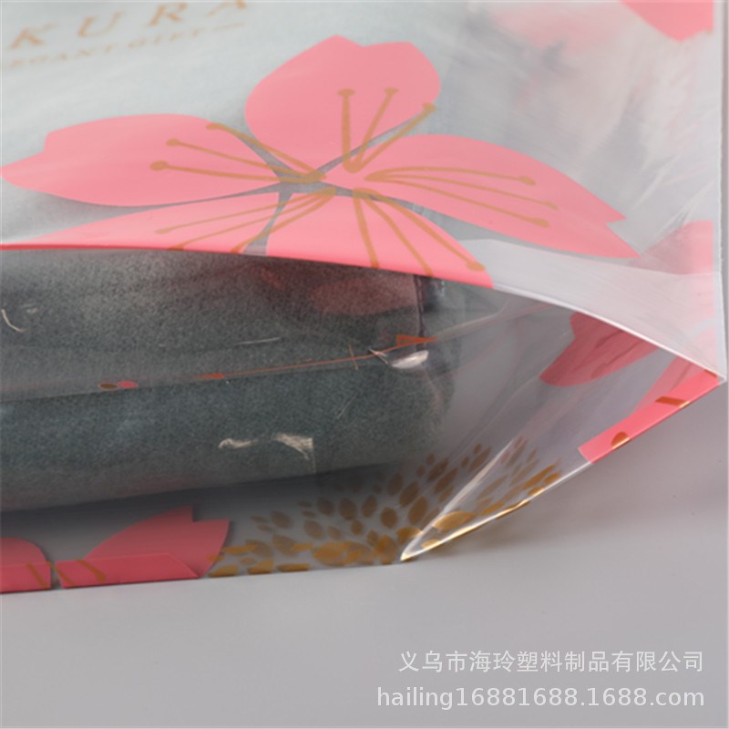 包邮加厚透c明礼品胶袋 高档女装手提袋子化妆品包装袋加印LOGO