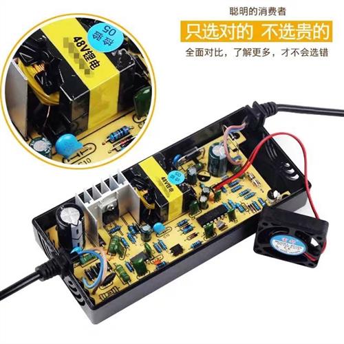 速发适用奇蕾电动车电瓶车载充电器48v20ah36v12ah60v72v30ah二插