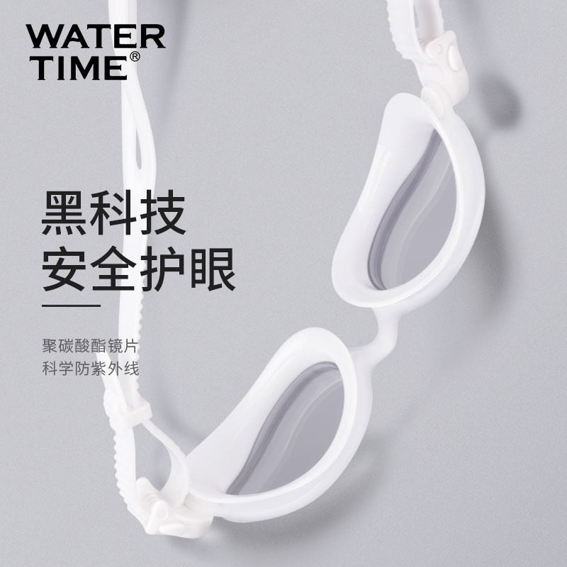 泳镜防水防雾高清女近视大框潜水夏透明有带R度数的游泳眼镜男