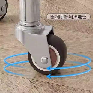 加高万向轮小凳子 家用静音旋转滑轮矮凳美缝快递学步换鞋凳圆凳