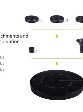 Solar Powered Fountain Pool Lake Pond Mini Water Fountain Pu