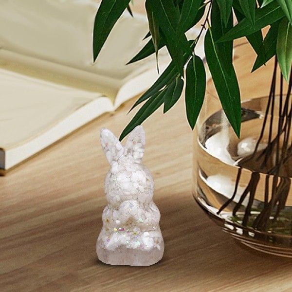 极速Rabbit Statues Figurines Home Table Centerpiece Ornament