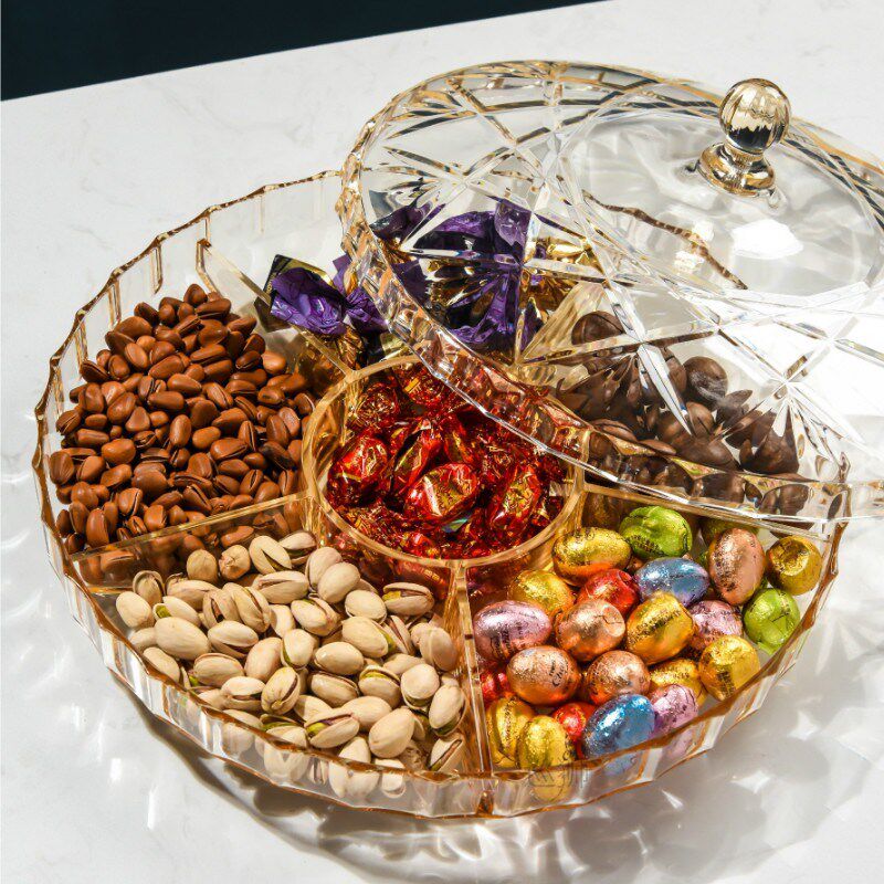European style Dried fruit plates  Compartment With cover Ho