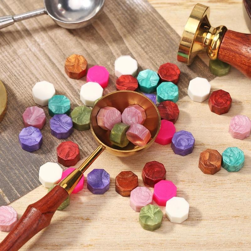 2020 Newly 100Pcs Seal Stamp Wax Vintage Wax Seal Stamp Tabl