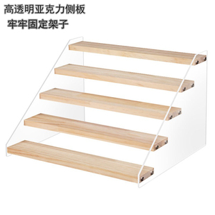 亚克力梯形手办展示架娃娃收纳桌面摆件泡泡玛特汽车模型首饰道具