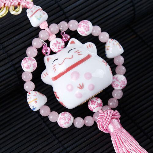 Cartoon Ceramic Car Pendants Cute Ornament Security Lucky Ca