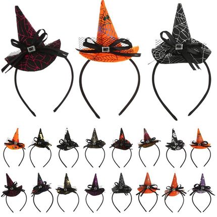 网红Halloween Pumpkin Witch Hat Spider Ghost Headband Decora