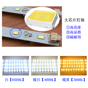 推荐 正品 原创led吸顶灯芯护眼灯条圆形高亮灯板磁吸替换光源室内