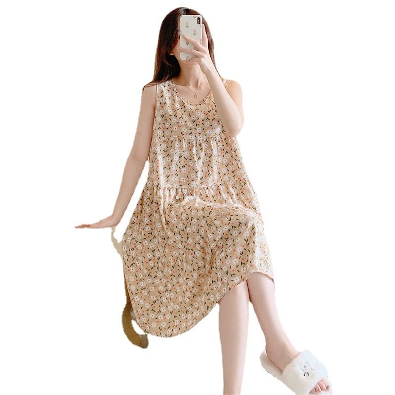 无袖棉绸睡裙女春夏季网红大码睡衣家居服日系仙女裙学生绵绸裙薄,童装/婴儿装/亲子装,家居服套装,淘宝优惠券,粉丝福利购,淘宝优惠卷