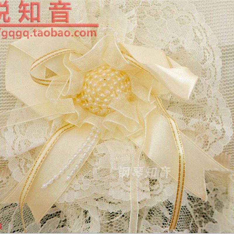 新款 田园布艺 蕾丝钢琴罩 三角钢琴罩 钢琴防尘套 2款可选择