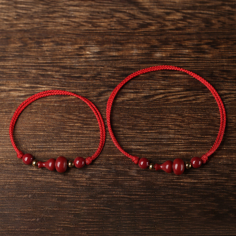 2023新款朱砂葫芦脚链男女士红绳手绳手工编织手链兔年本命年礼物,饰品/流行首饰/时尚饰品新,脚链,淘宝优惠券,粉丝福利购,淘宝优惠卷