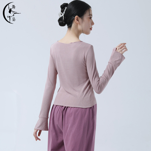 中国现代舞练功服女成人古典舞蹈服上衣学生艺考训练形体跳舞衣服