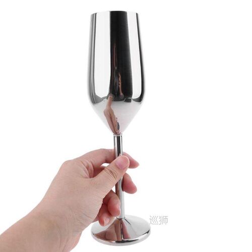 Steel Champagne Cup Wine Glass Cocktail Glass Metal Creative