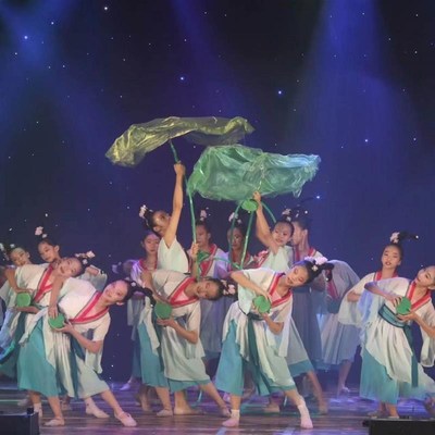 精选莲鼓越歌行i演出服荷花瑞古典舞荷花灼灼采莲戏莲入莲间舞蹈