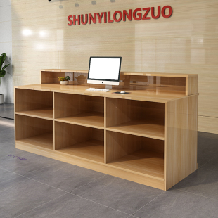 收银台柜台现代简约服装店便利店小型吧台柜公司前台接待台迎宾台