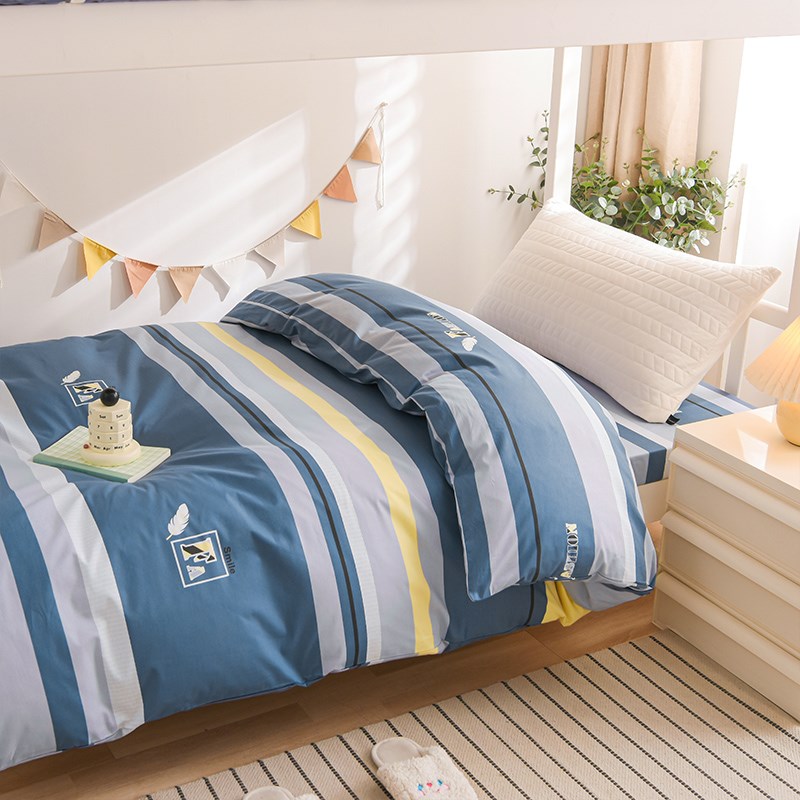 斜纹纯棉卡通单件被套90x100x120x135x190x150x200全棉褥子套宿舍