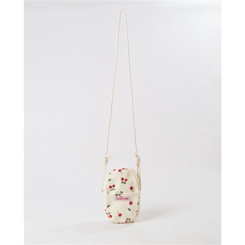 日韩夏季新款帆布小包斜挎包简迷约印花女式你手机包小众布艺新品