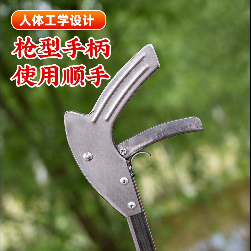不锈钢加长垃圾夹子环卫夹长柄钳厕所野外拾物器捡垃圾加厚夹子