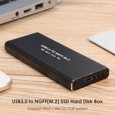 USB 3.0 Micro B to M.2 NGFF SSD Box Adapter External Solid S