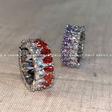 hip luxury row overlapping ring 推荐 diamond hop